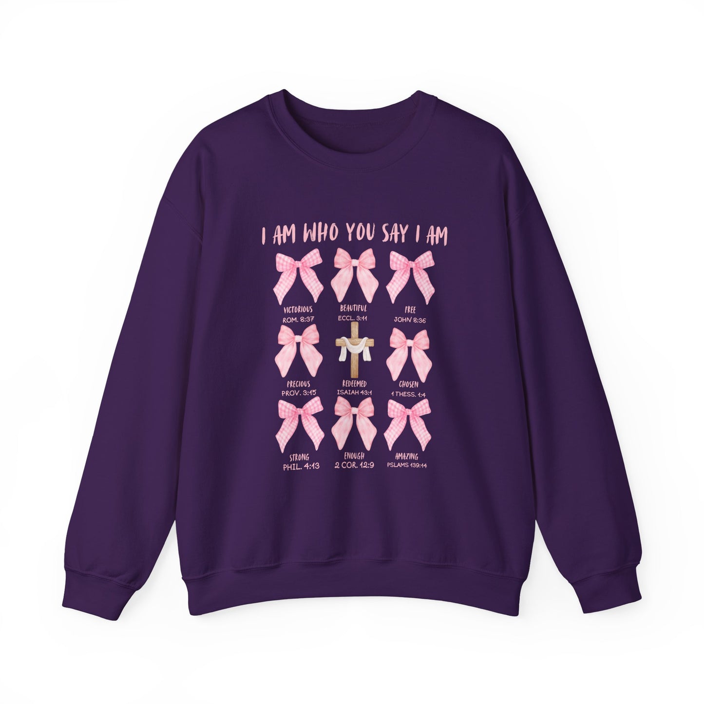 Inspirational Christian Bow Crewneck