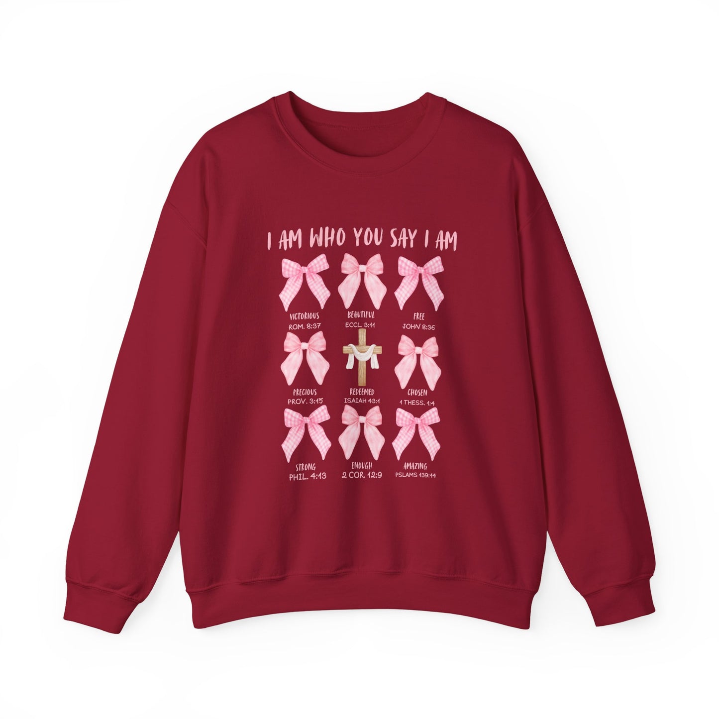 Inspirational Christian Bow Crewneck
