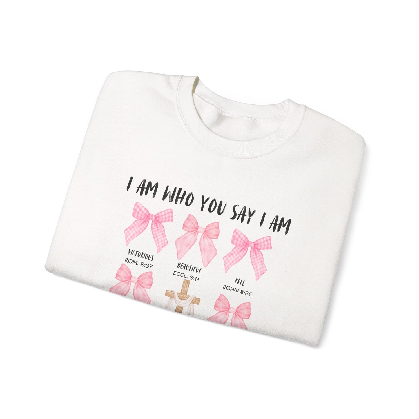Inspirational Christian Bow Crewneck