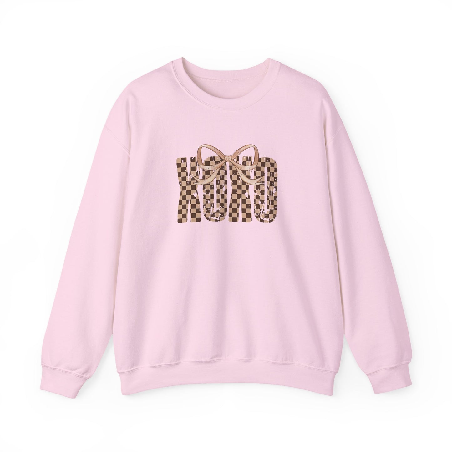 Checkered Bow Crewneck