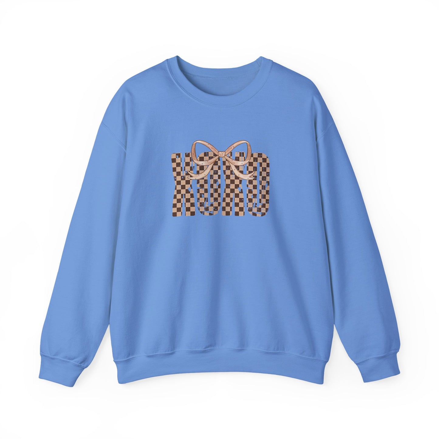Checkered Bow Crewneck