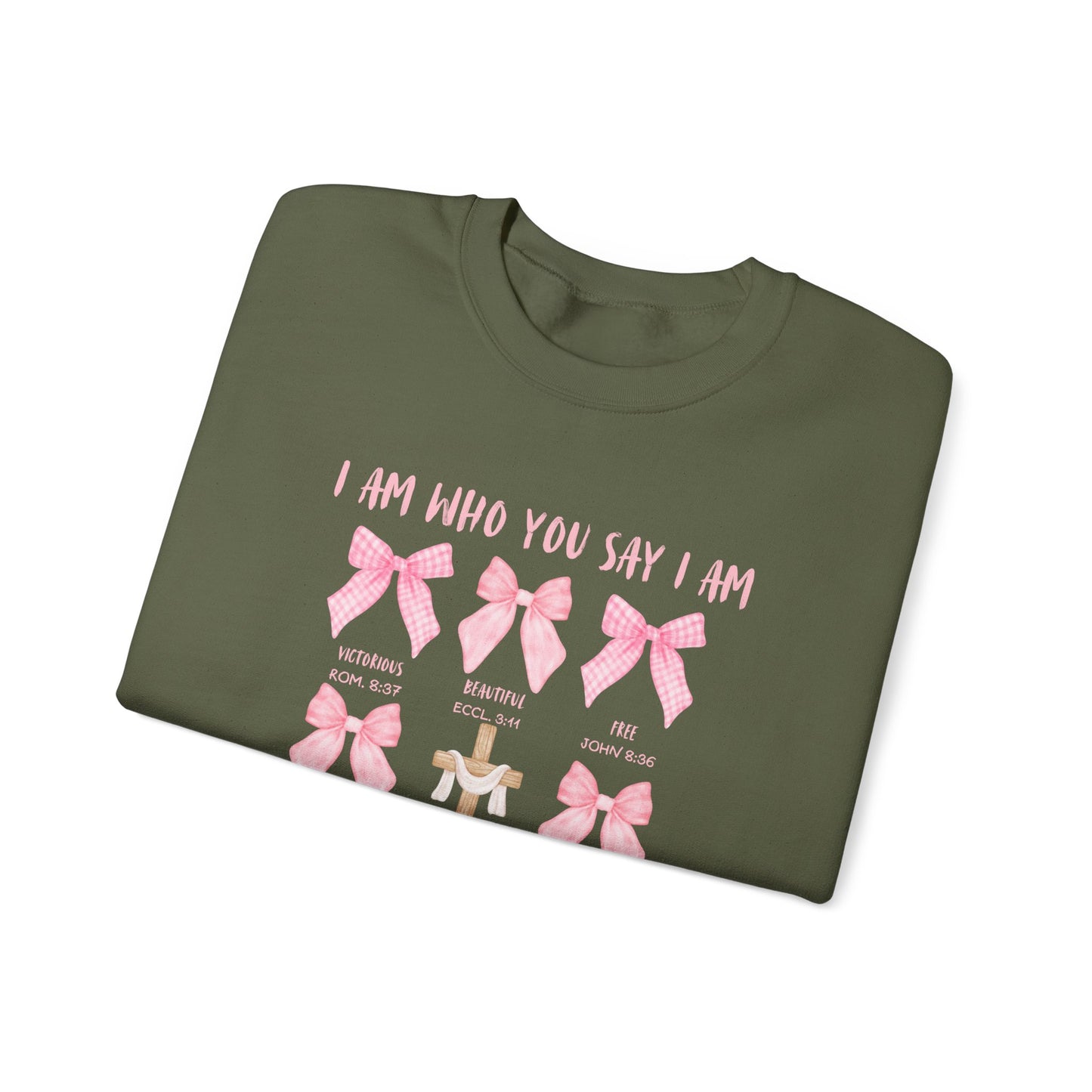 Inspirational Christian Bow Crewneck