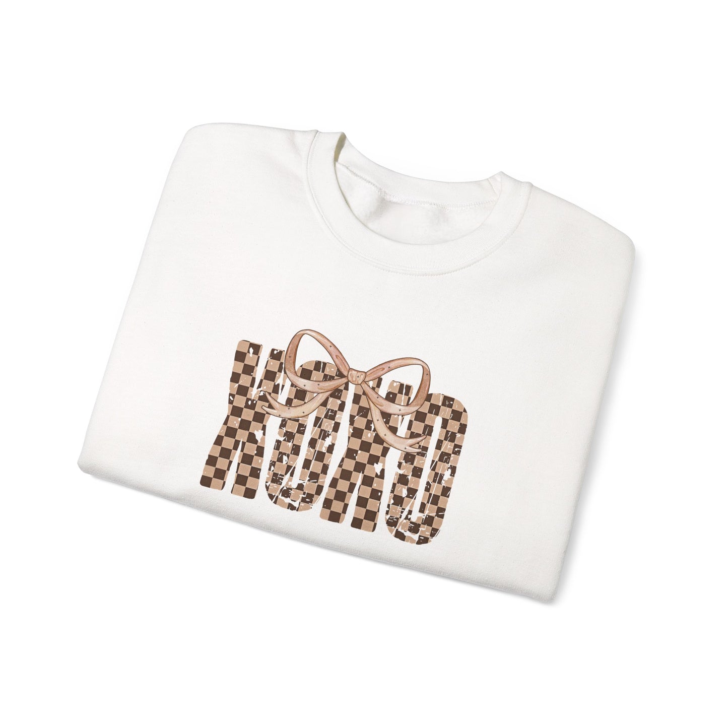 Checkered Bow Crewneck