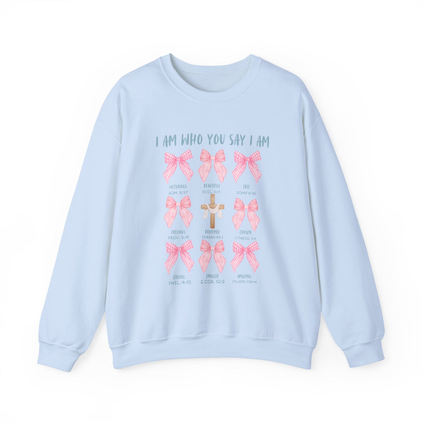 Inspirational Christian Bow Crewneck