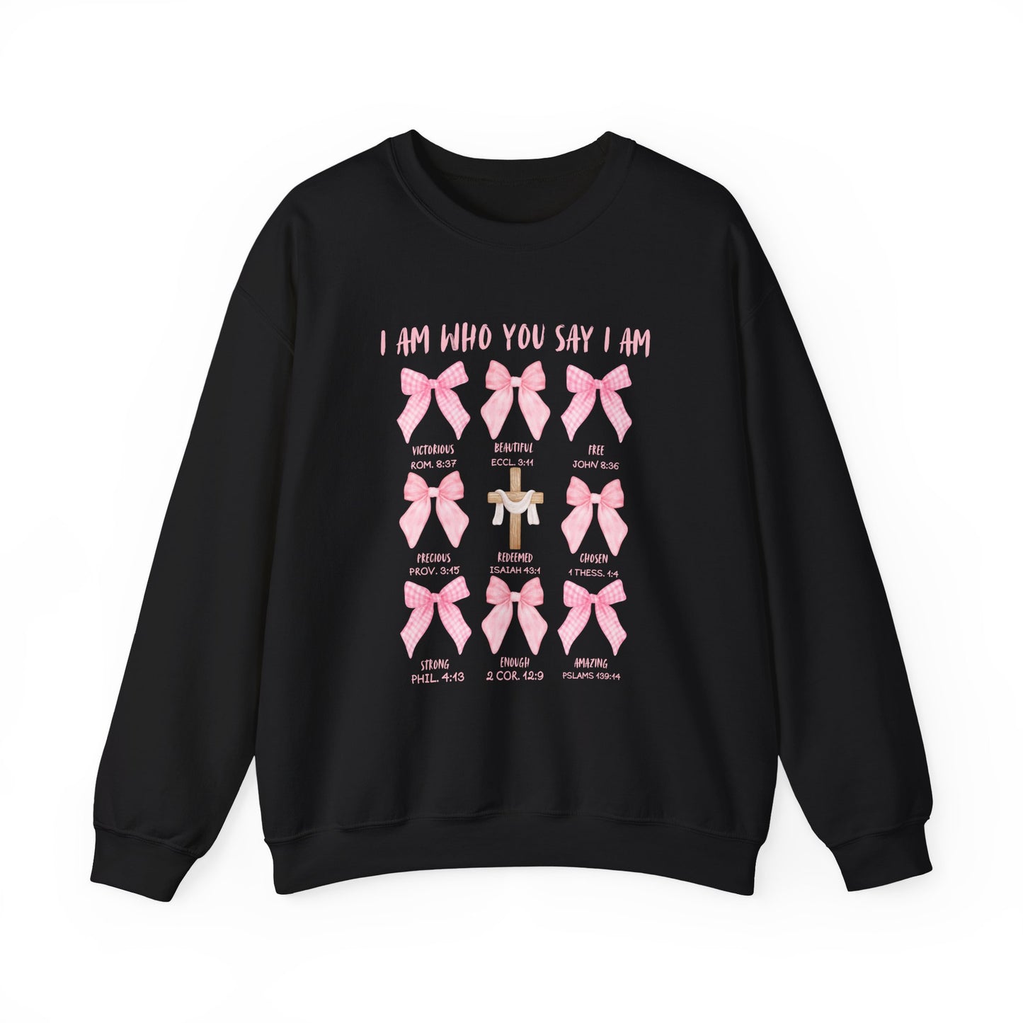 Inspirational Christian Bow Crewneck