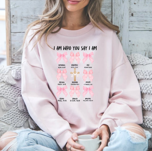 Inspirational Christian Bow Crewneck