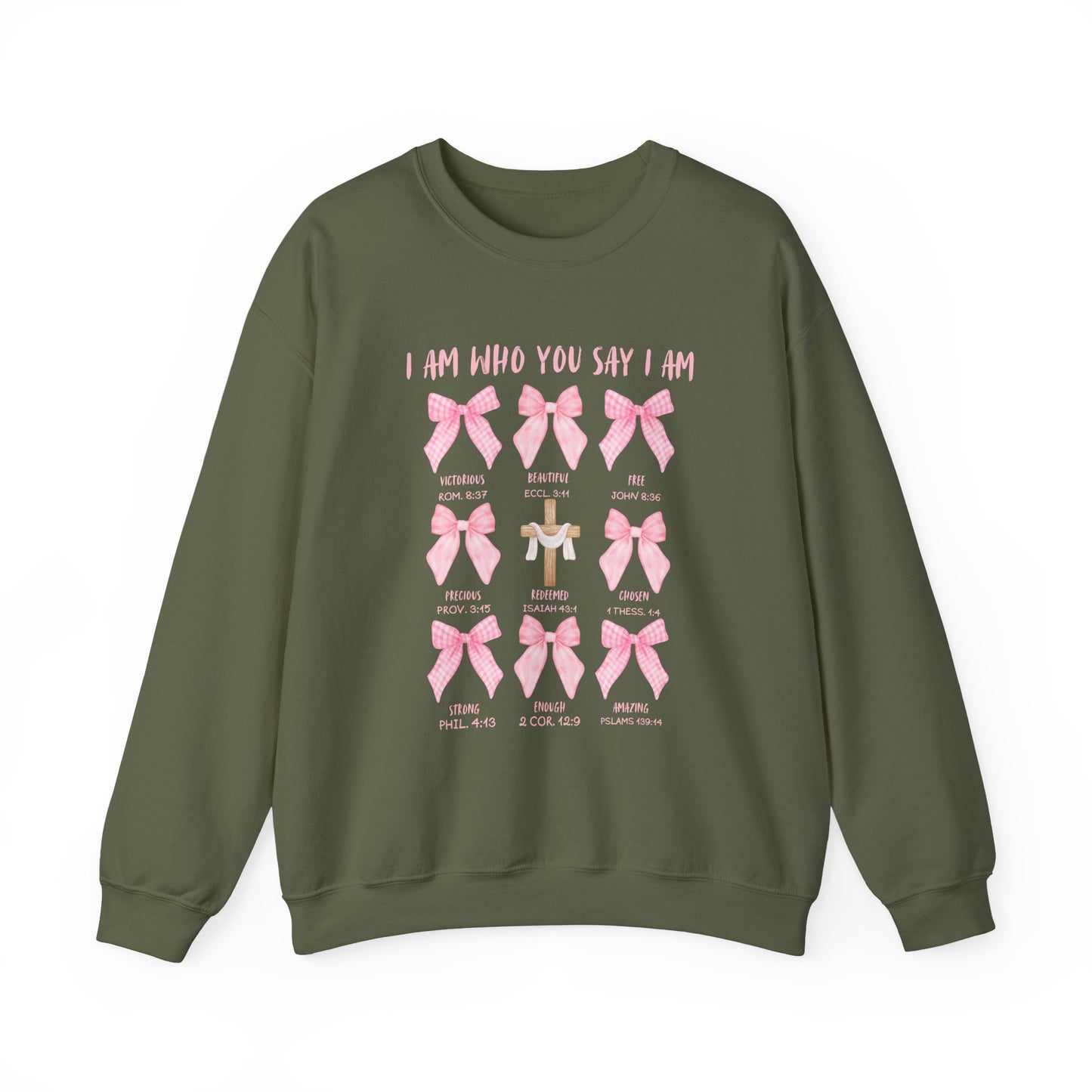 Inspirational Christian Bow Crewneck