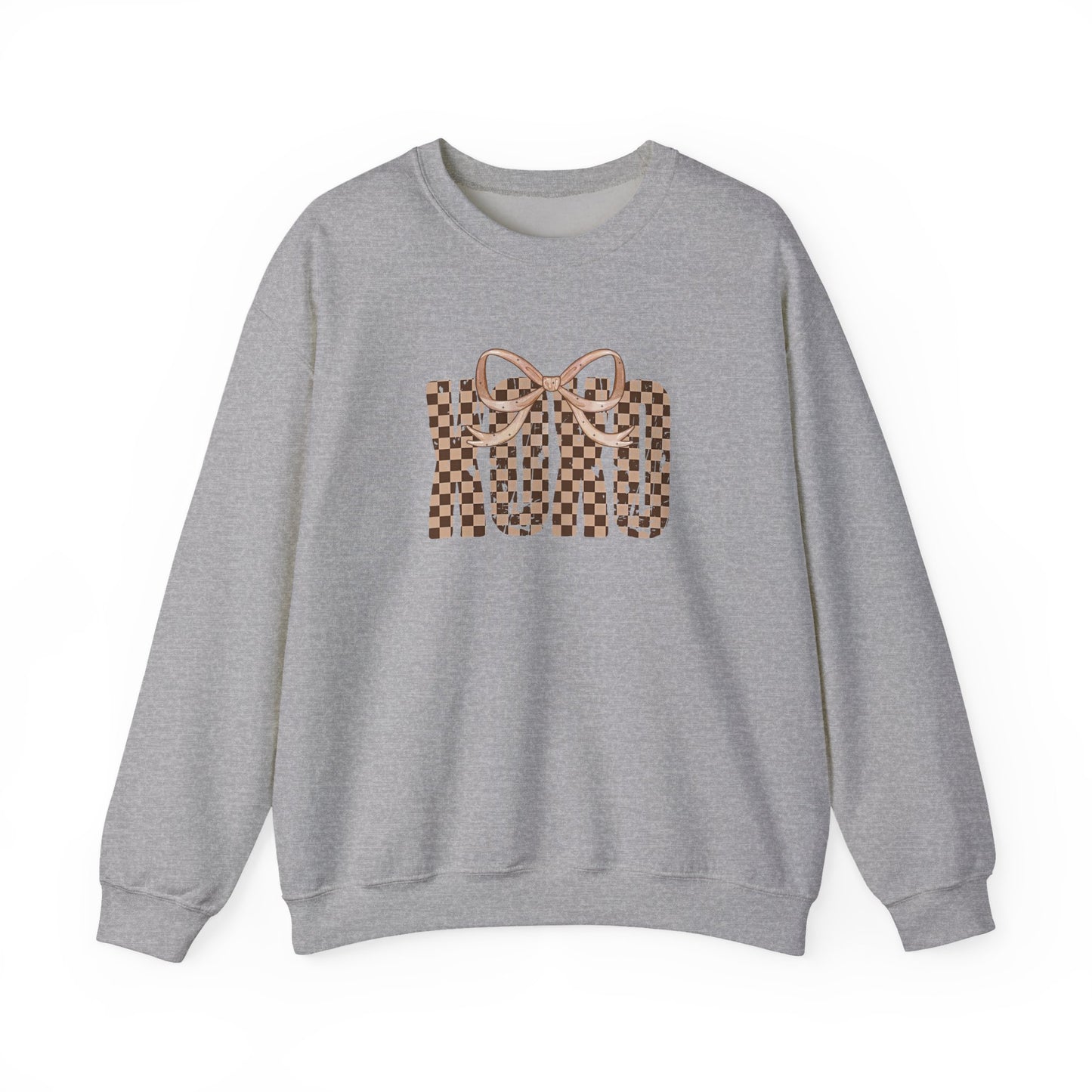 Checkered Bow Crewneck