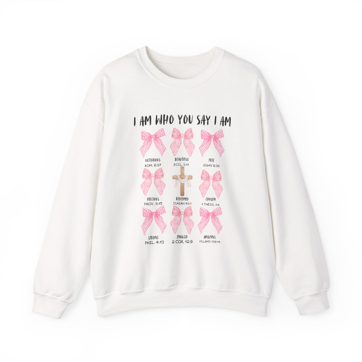 Inspirational Christian Bow Crewneck